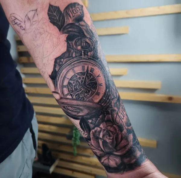 Illustrative tattoo by Joel Kendellen