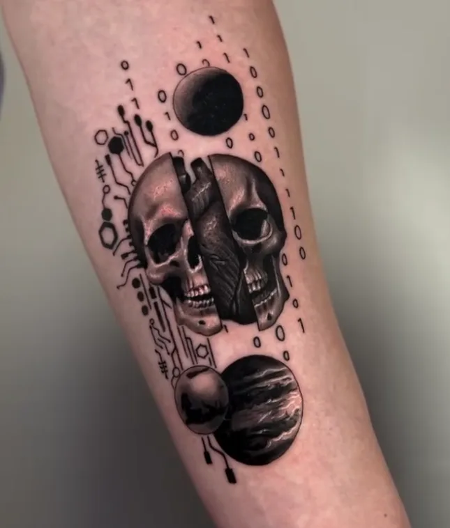 Illustrative tattoo by Joel Kendellen